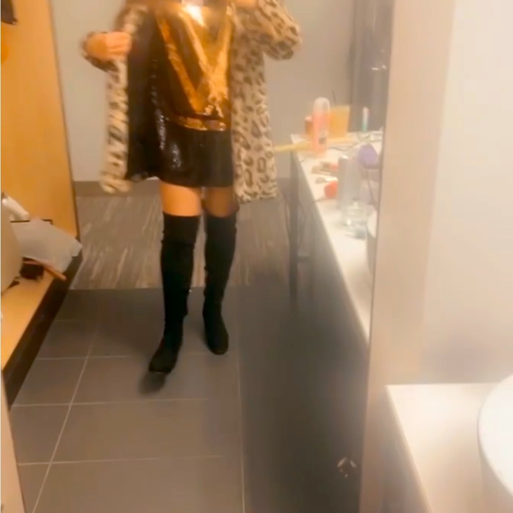 LV custom made jersey dress